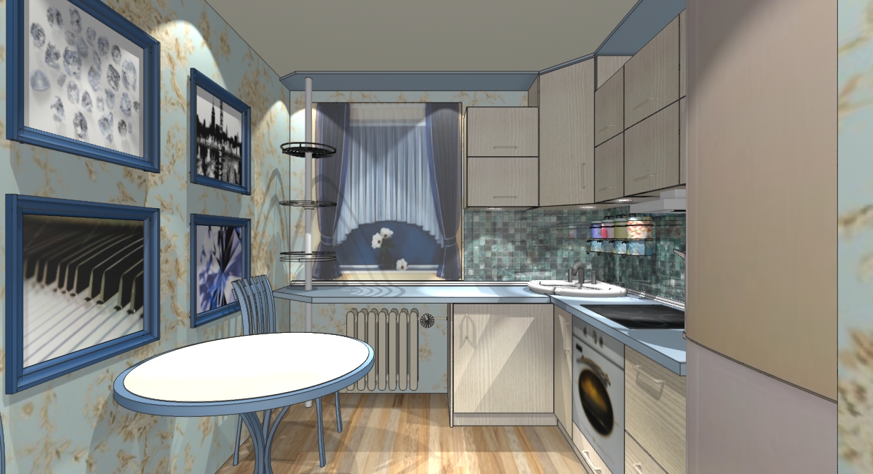 Дизайн маленькой кухни 6 квадратных метров с фото
