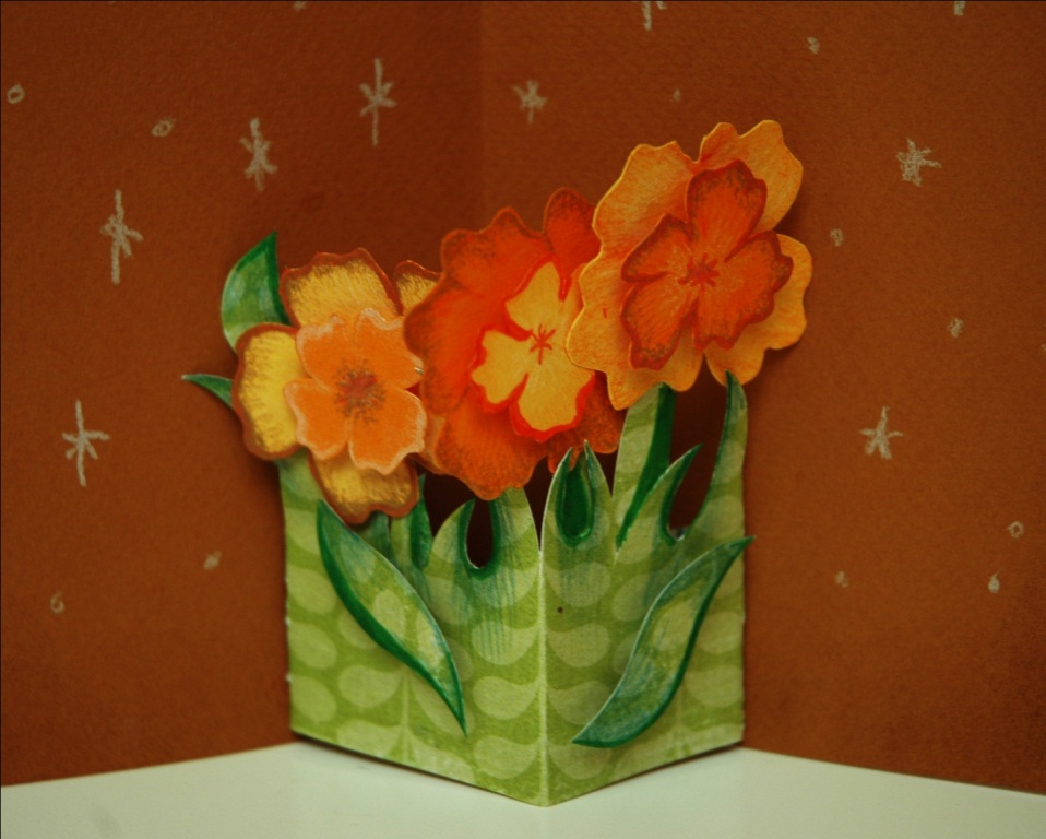 3D открытка с цветами | Сделай сам своими руками