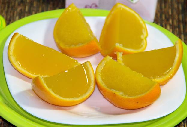 Апельсиновые дольки с желе