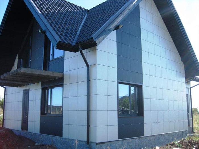 Монтаж вентилируемого фасада из керамогранита