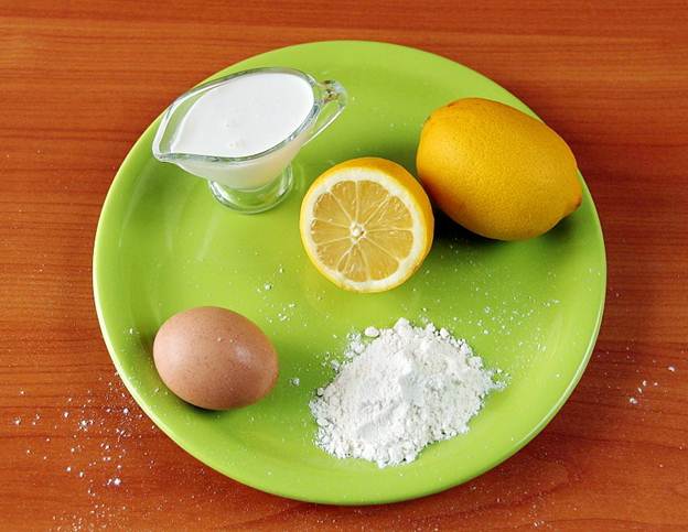 Ингредиенты для лимонного пудинга